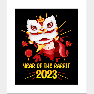 Good Luck Zodiac Happy Chinese New Year of the Rabbit 2023 Posters and Art